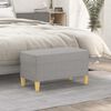 vidaXL Bench Light Grey Fabric (100% polyester), Plywood, Foam