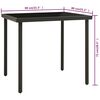 vidaXL Outdoor Dining Table Black and Anthracite