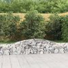 vidaXL Arched Gabion Baskets 15 pcs 157.5x11.8x40/60" Galvanised Iron