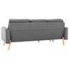 vidaXL Sofa Light Grey 100% polyester, solid pine wood, rubberwood Large