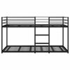 vidaXL Bunk Bed Black Steel, mesh fabric 42.1 x 79.9 in Bunk Bed