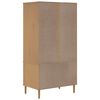 vidaXL Wardrobe Brown Solid pine wood Wardrobe Rectangular Modern