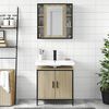 vidaXL 2 Piece Bathroom Furniture Set Sonoma Oak Engineered Wood