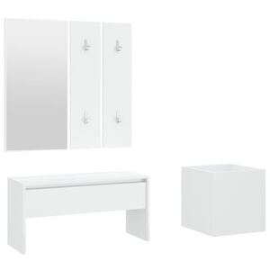 vidaXL Hallway Furniture Set White Engineered Wood