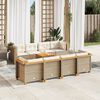 vidaXL Garden Sofa Set Beige, Cream White