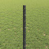 vidaXL Fence with Post Grey 2.62 x 82.02 ft Steel
