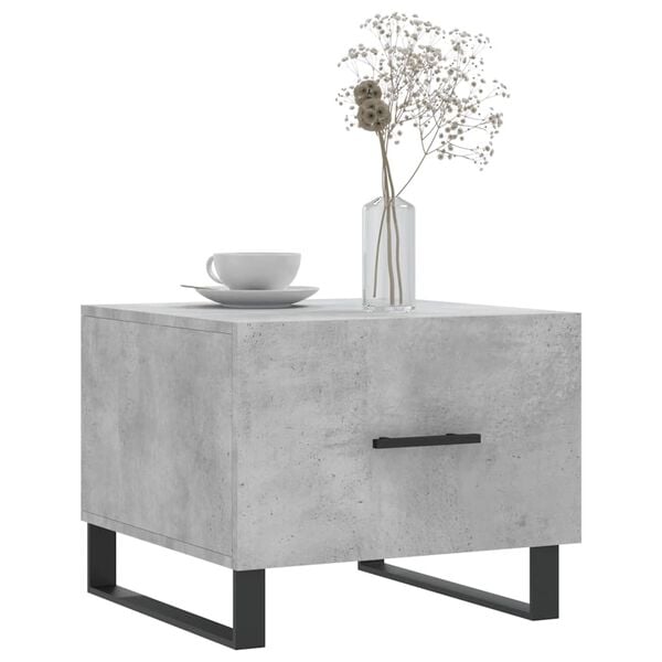 vidaXL Coffee Table Concrete Grey Engineered Wood, Iron Medium