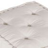 vidaXL Pouffe Cream 100% cotton, 70% recycled cotton, 30% foam Large