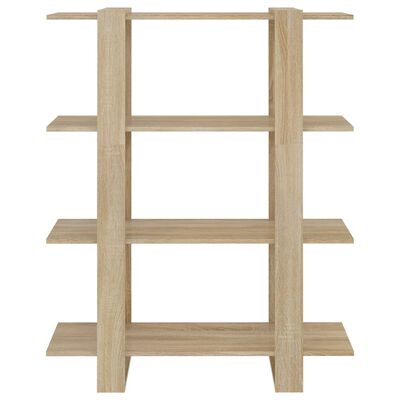 vidaXL Book Cabinet/Room Divider Sonoma Oak 39.4"x11.8"x48.6"
