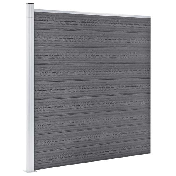 vidaXL Garden Fence WPC 207.1"x73.2" Gray