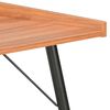 vidaXL Desk Black, Brown Engineered wood, Powder-coated steel Compact