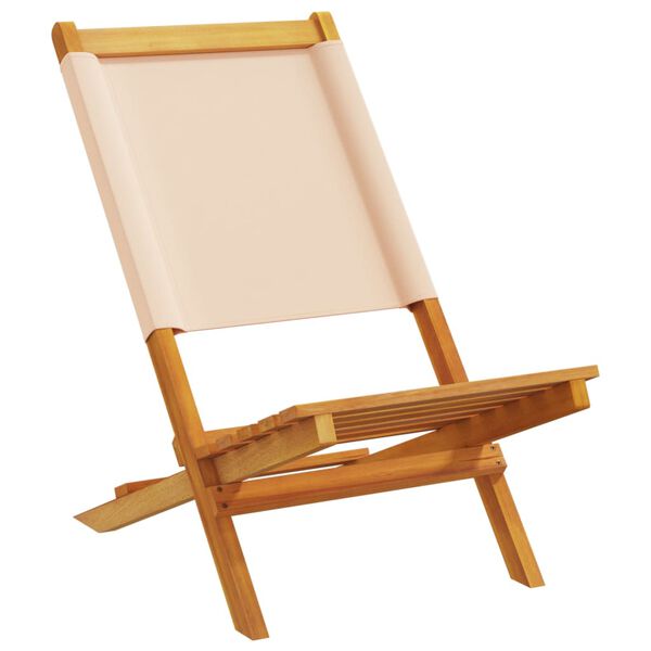vidaXL Garden Chair Set of 8 Beige Solid acacia wood Standard