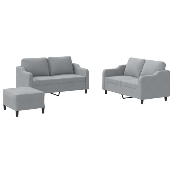 vidaXL Sofa Set Light grey