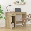 vidaXL Desk Sonoma Oak Engineered Wood 39.4 x 19.3 x 29.5 in