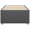 vidaXL Bed Frame Dark Grey 100% Polyester, Plywood, Engineered Wood