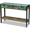 vidaXL Side Table Multicolor Solid reclaimed wood, Steel Medium