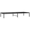 vidaXL Bed Frame Black Powder-Coated Steel Small Single Metal Bed Frame
