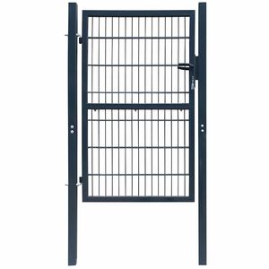 vidaXL 2D Fence Gate (Single) Anthracite Grey 39.4x63.0"