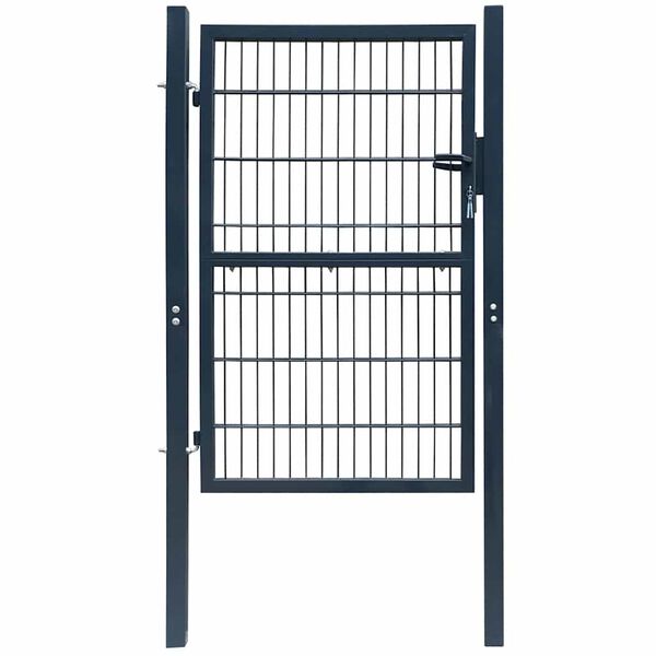 vidaXL 2D Fence Gate (Single) Anthracite Grey 39.4x63.0"