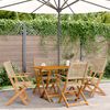 vidaXL Garden Dining Set Beige Solid acacia wood, PE rattan Medium