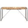 vidaXL Dining Table Brown Solid Mango Wood, Steel Large Durable