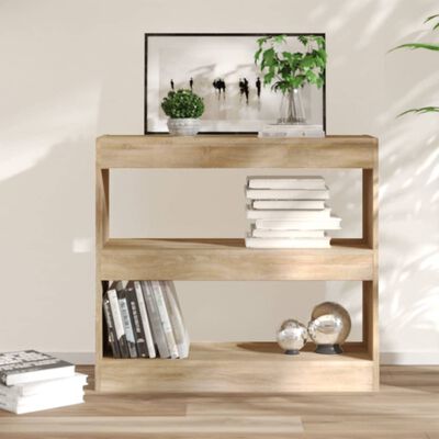 vidaXL Book Cabinet/Room Divider Sonoma Oak 31.5"x11.8"x28.3"