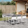 vidaXL Garden Dining Set White Textilene fabric Large Foldable