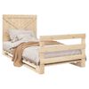 vidaXL Bed Frame natural pine Solid pinewood Single Bed Frame