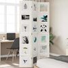 vidaXL Room Divider 3 Panels White Solid Wood Paulownia