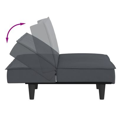 vidaXL Sofa Bed Dark Gray Velvet