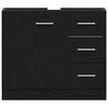 vidaXL Sink Cabinet Black Oak Engineered Wood Medium Sink Cabinet