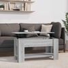 vidaXL Coffee Table Gray Sonoma Engineered wood Medium Convertible
