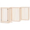 vidaXL Dog Gate Set of 6 Natural wood Poplar wood