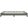 vidaXL Bed Frame Dark grey Polyester fabric, plywood, engineered wood