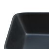 vidaXL Countertop Basin Black and Brown Rectangular 18.1x14.0x5.1" Ceramic