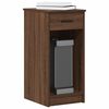 vidaXL Computer Tower Stand Brown Oak Engineered Wood