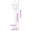 vidaXL Outdoor Floor Lamp Black Stainless Steel, Polycarbonate Medium