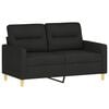 vidaXL Sofa Set Black Polyester, Metal, Plywood