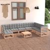 vidaXL Garden Lounge Set Pine Solid pinewood Large Modular