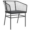 vidaXL Garden Dining Set Black and Dark Grey