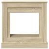 vidaXL Fireplace Surround Sonoma Oak 35.4x11.8x35.4" Engineered Wood