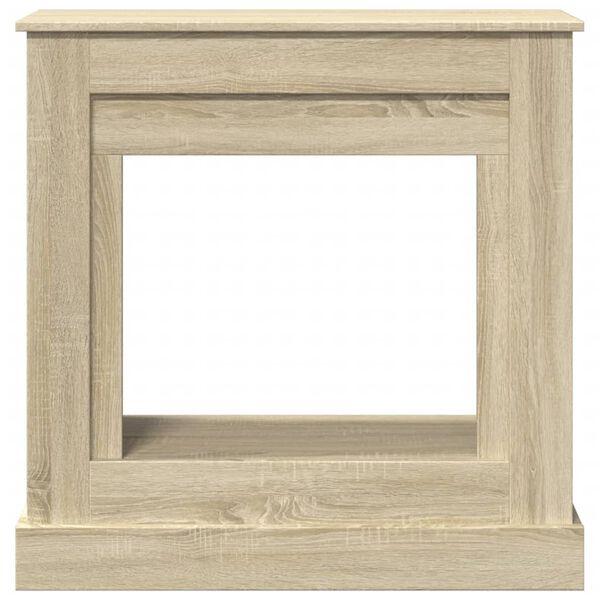 vidaXL Fireplace Surround Sonoma Oak 35.4x11.8x35.4" Engineered Wood