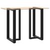vidaXL Bar Table Leg Black Powder-coated steel 23.6x13.8x39.8-40.6 in