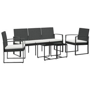 vidaXL Garden Dining Set Black and anthracite Polypropylene, Steel