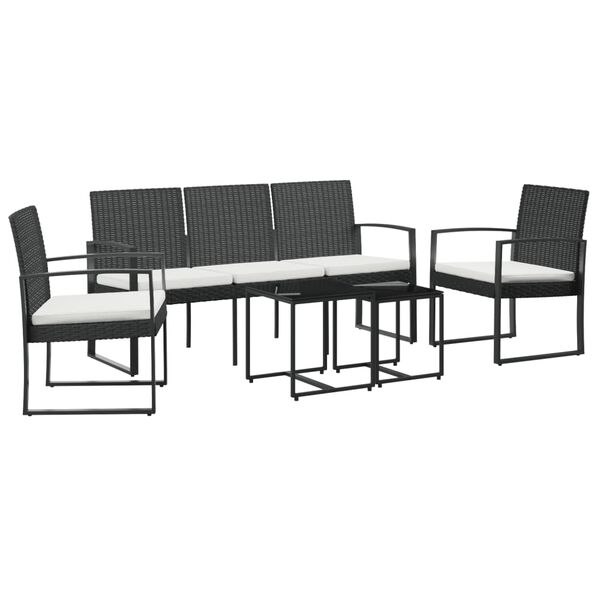 vidaXL Garden Dining Set Black and anthracite Polypropylene, Steel