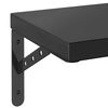 vidaXL Wall Shelf Black Stainless Steel 29.5 x 9.3 in