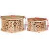 vidaXL Coffee Table Set 2 Pieces Solid Mango Wood