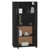 vidaXL Highboard Black Engineered wood Large Highboard Rectangular