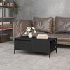 vidaXL Coffee Table Black 35.4x19.7x14.4" Engineered Wood