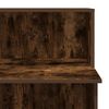 vidaXL Reception Desk Smoked oak Engineered wood 39.4x19.7x40.7 in